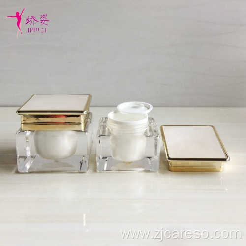 Green Body Cream Bottles, Glass Cosmetic Container